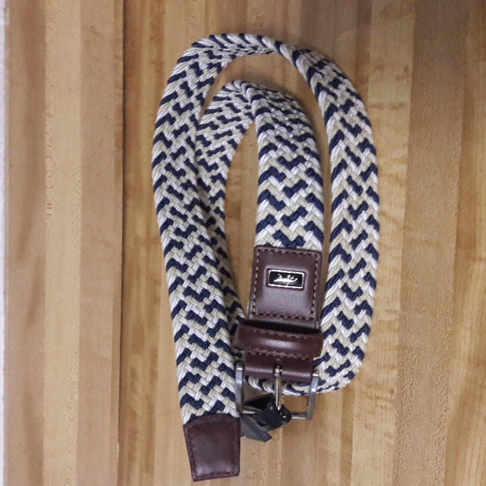 NWT "Greg Norman" Braided Stretch Mens Golf Belt Sizes 34,36,40,42,44